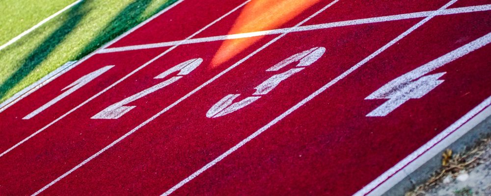 close up running track